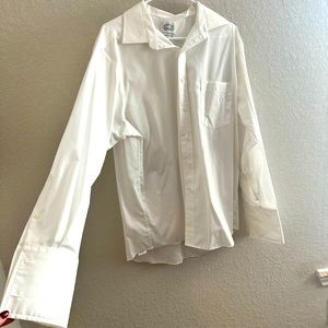 White 32/33 regular fit Eagle button up